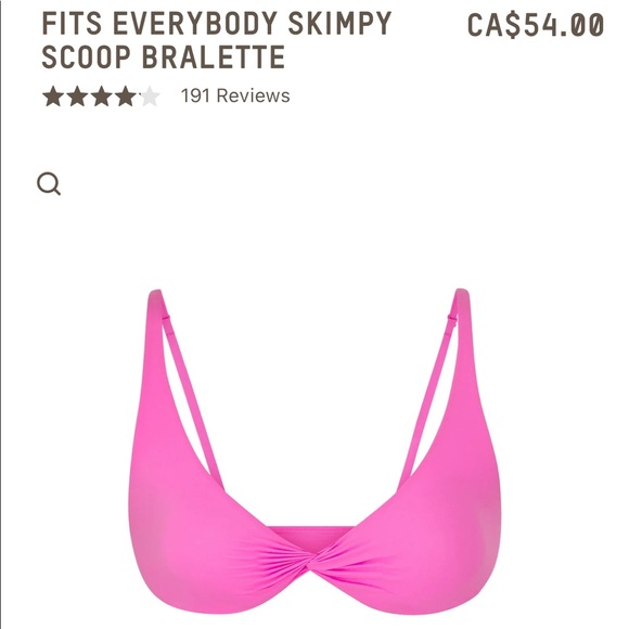 SKIMS Other - SKIMS Fits Everybody Skimpy Bralette